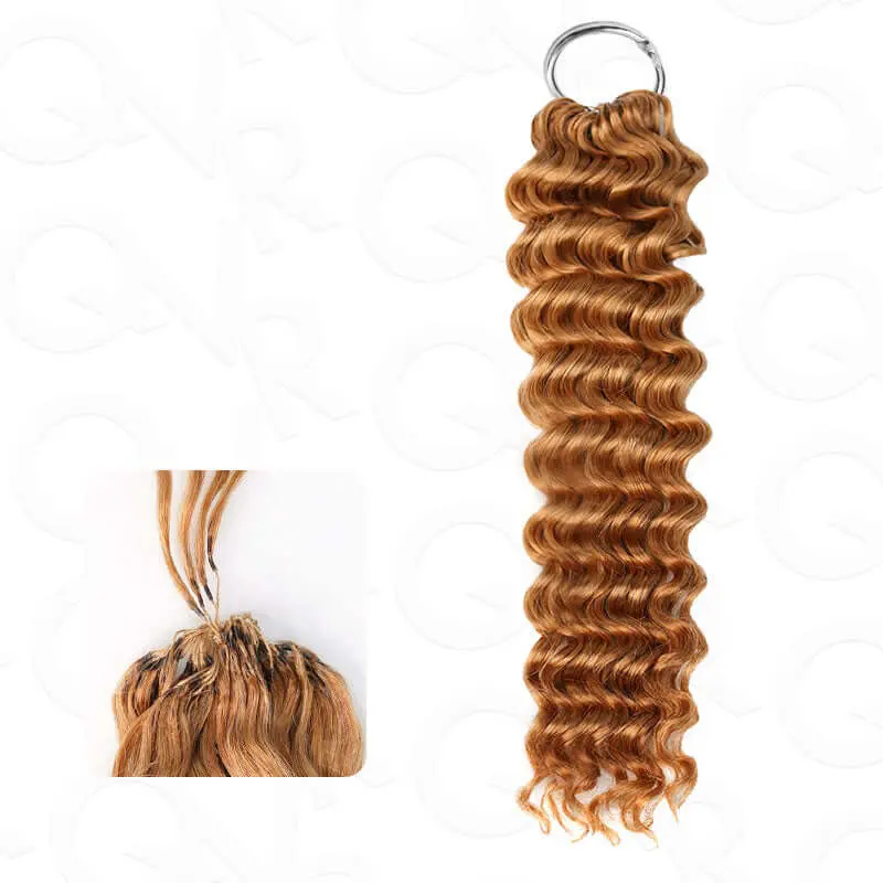 QVR Honey Blonde #27 Crochet Hair Deep Wave/Body Wavr/Afro Kinky Curly/Water Wave Machine Made Feather Human Hair Extension #Tiktokblackfriday