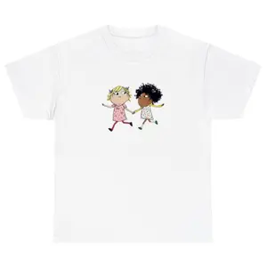 Charlie and Lola kids' T-shirt in Y2K style, retro 2000s print.