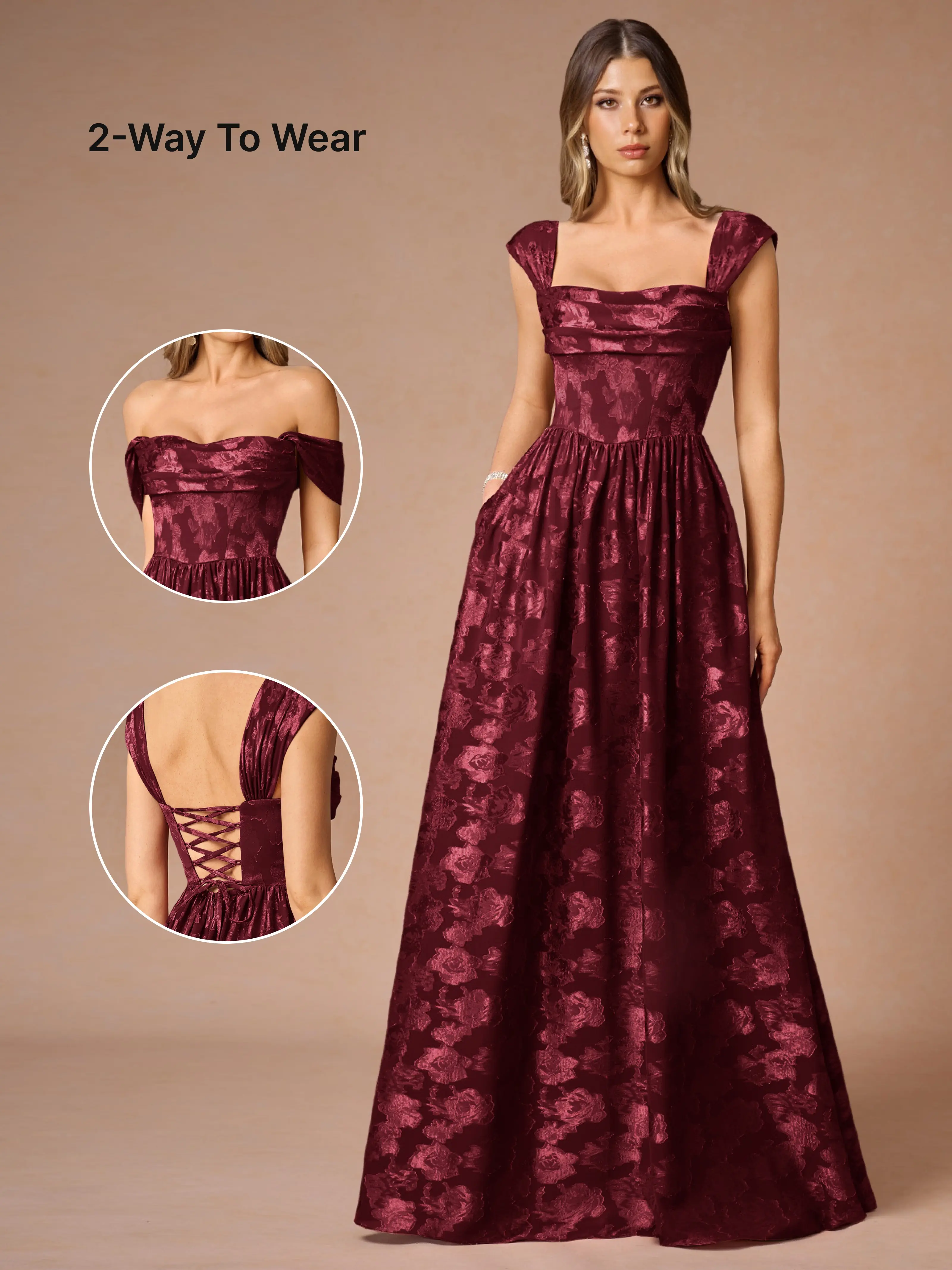 AZAZIE Women's Hazel Floral Fil Coupe A-Line Dress with a Ruched Cowl Neck and Corset Bodice for Wedding Guests AZAZIE Women's Hazel Floral Fil Coupe A-Line Dress with a Ruched Cowl Neck and Corset Bodice for Wedding Guests