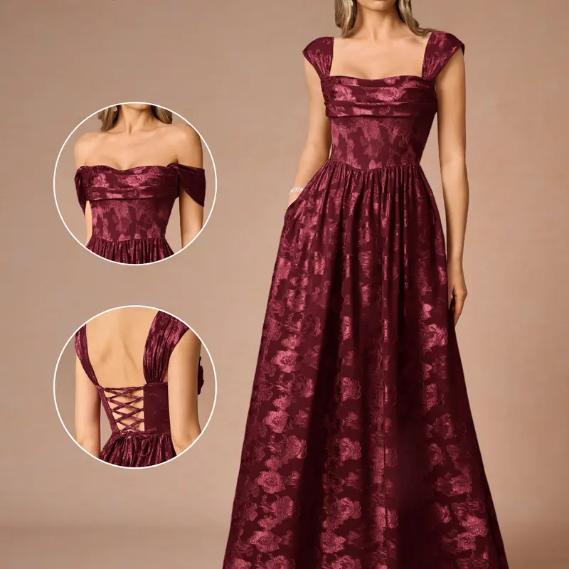 AZAZIE Women's Hazel Floral Fil Coupe A-Line Dress with a Ruched Cowl Neck and Corset Bodice for Wedding Guests sohochic