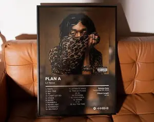 teccaaa PLAN A Poster – FREE US and Eu Shipping – Album Cover Posters – Aesthetic Music Posters for Bedroom, Dorm or Studio