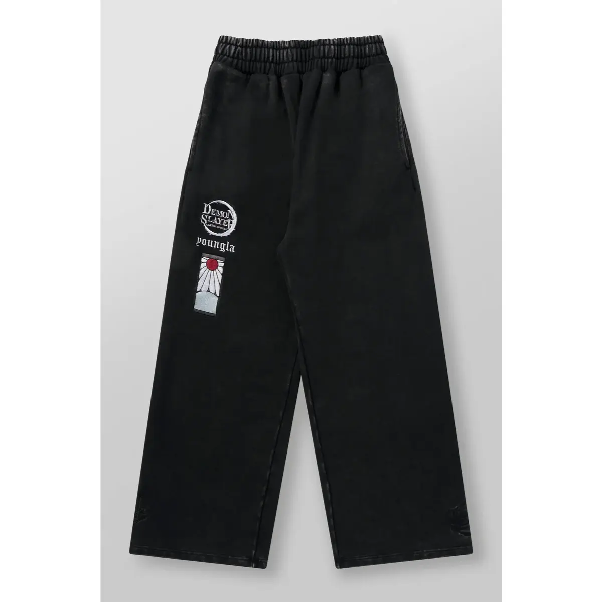 Yla Black Sweatpants Men Anime Print Hip Hop Streetwear Pants