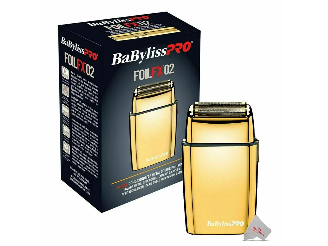 Babyliss Pro Foil FX02 FXFS2G Cord / Cordless Metal Double Foil Shaver Babyliss Pro Foil FX02 FXFS2G Cord / Cordless Metal Double Foil Shaver