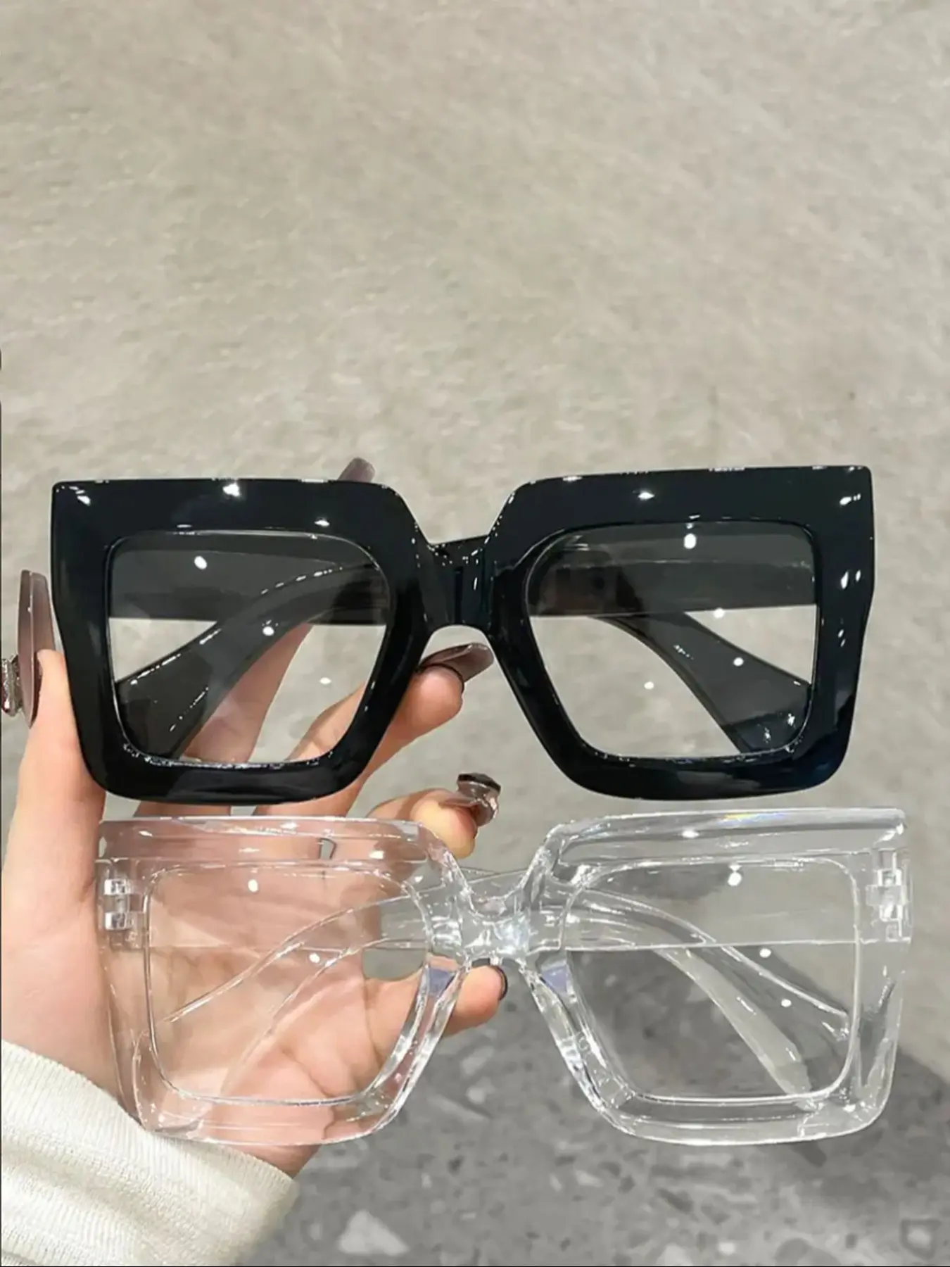 Unisex Fashion Square Frame Glasses, Casual Preppy Style, Plastic Material, Leopard Pattern, Daily Wear & Work Use, Decorative Glasses, Leopard Pattern Eyeglasses