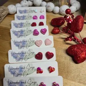 Polymer clay stud earrings. You pick your stud earrings from our live reveal and receive that exact pair.