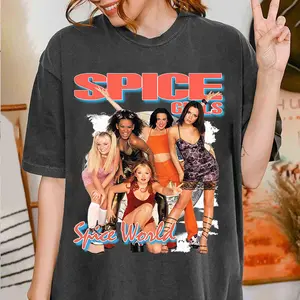 Vintage Spice Girls Graphic T-Shirt Comfort Colors – 90s Music Band Tee, Retro Pop Culture Shirt, Oversized Unisex Concert Top