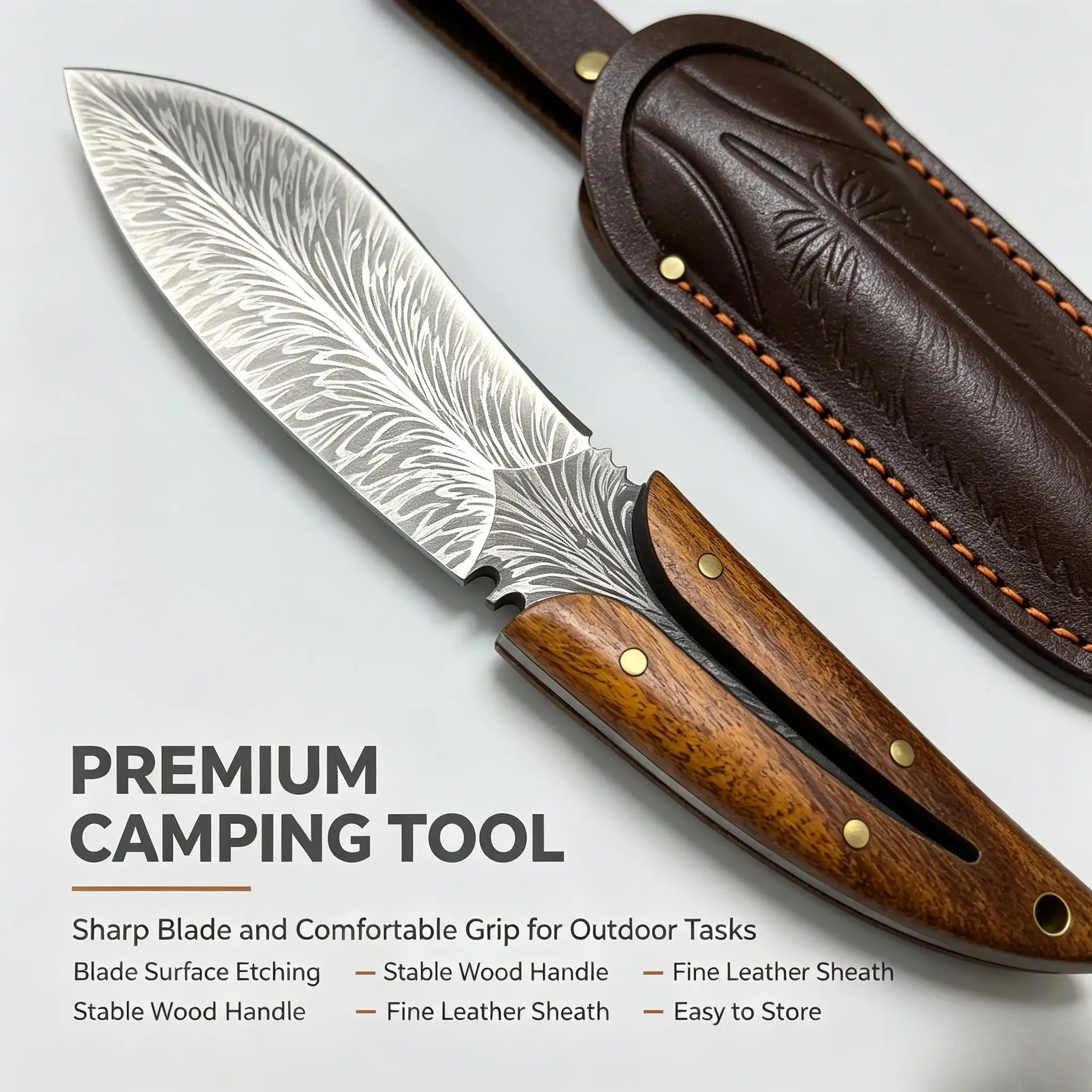 UFMUFM Lightweight Steak Knives Set - 3Cr13 Steel Sharp High-Hardness Rust-Resistant Blades, Durable Slotted Handle Non-Slip Grip, Versatile Kitchenware for Home Cooking Cutting