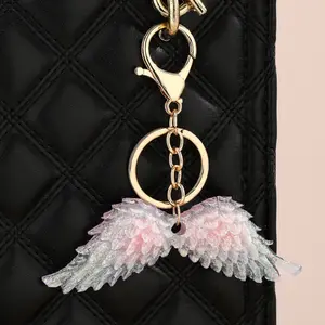 Sister Angels,Victoria's Secret Angel Wings Glowing Keychain, Car Bag Charms and Accessories,Perfect Gift For Mom, Daughter, Friend, or Lover,couple gift