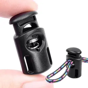 10 PCS Plastic Spring Cord Locks for Drawstring, Paracord Toggle Stopper Clasp Elastic Shoeslace Lock Sweatpants Hoodie String Clips