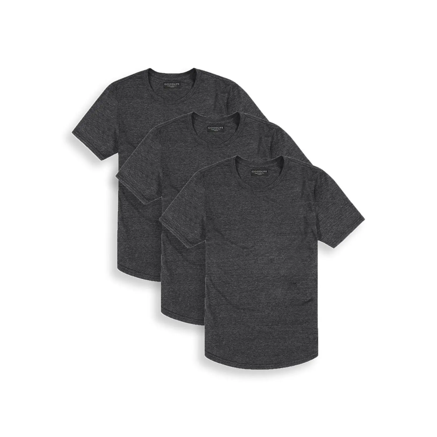 Tri-Blend Scallop Crew 3-Pack Bundle | Black