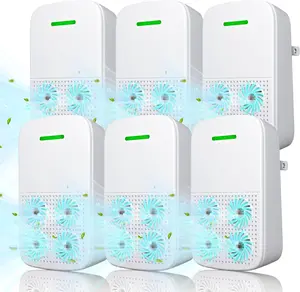 Plug In Air Ionizers (6 Pack) - Negative Ion Technology Air Purifier - Quiet Operation Air Freshener for Home, Bedroom, Office, Garage Room - Portable Air Purifiers Odor,Pets Smell - (Milk）