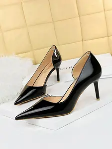 Women's Fashionable Solid Color Pointed Toe Stiletto Heels, Elegant Patent Leather High Heel Shoes for Party, Daily Clothing Decor for Women & Girls, Dress Formal Shoes, Stiletto Heeled Pumps
