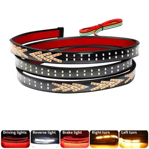 Car Rear Tail Brake Turn Signal Light 12V-28V Reverse Double Flash Warning Light LED Strip Strobe Car Lights,for Pickup Truck Jeep