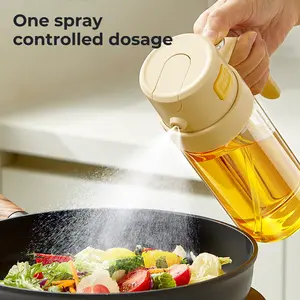 UFORU 2-in-1 Oil Sprayer and Dispenser for Cooking, Olive Oil Spray Bottle with Button-Controlled Nozzle, Wide-Angle Spray Oil Bottle for Air Fryer, Salad, BBQ, Baking and Kitchen Cooking#SummerWins#dealsforyou