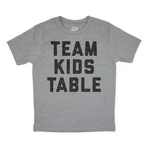 Youth Team Kids Table T Shirt Funny Thanksgiving Christmas Dinner Holiday Graphic Tee Funny T Shirts Thanksgiving Tops for Kid Funny Food Short Sleeve Novelty Tees for Kids Light Grey