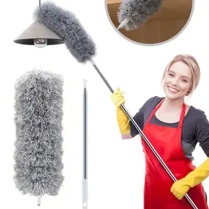 Extendable Wall Cleaning Dust Duster, Long Handle Microfiber Dust Duster, Easy Cleaning Dust Duster Head for Wall, Ceiling, Window, Dusters for Cleaning