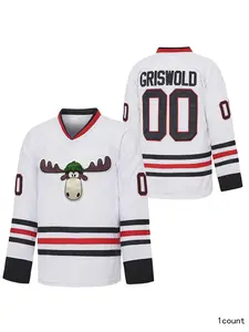 Men's Griswold#00 Vacation Movie Hockey Jersey Embroidery For Party moose