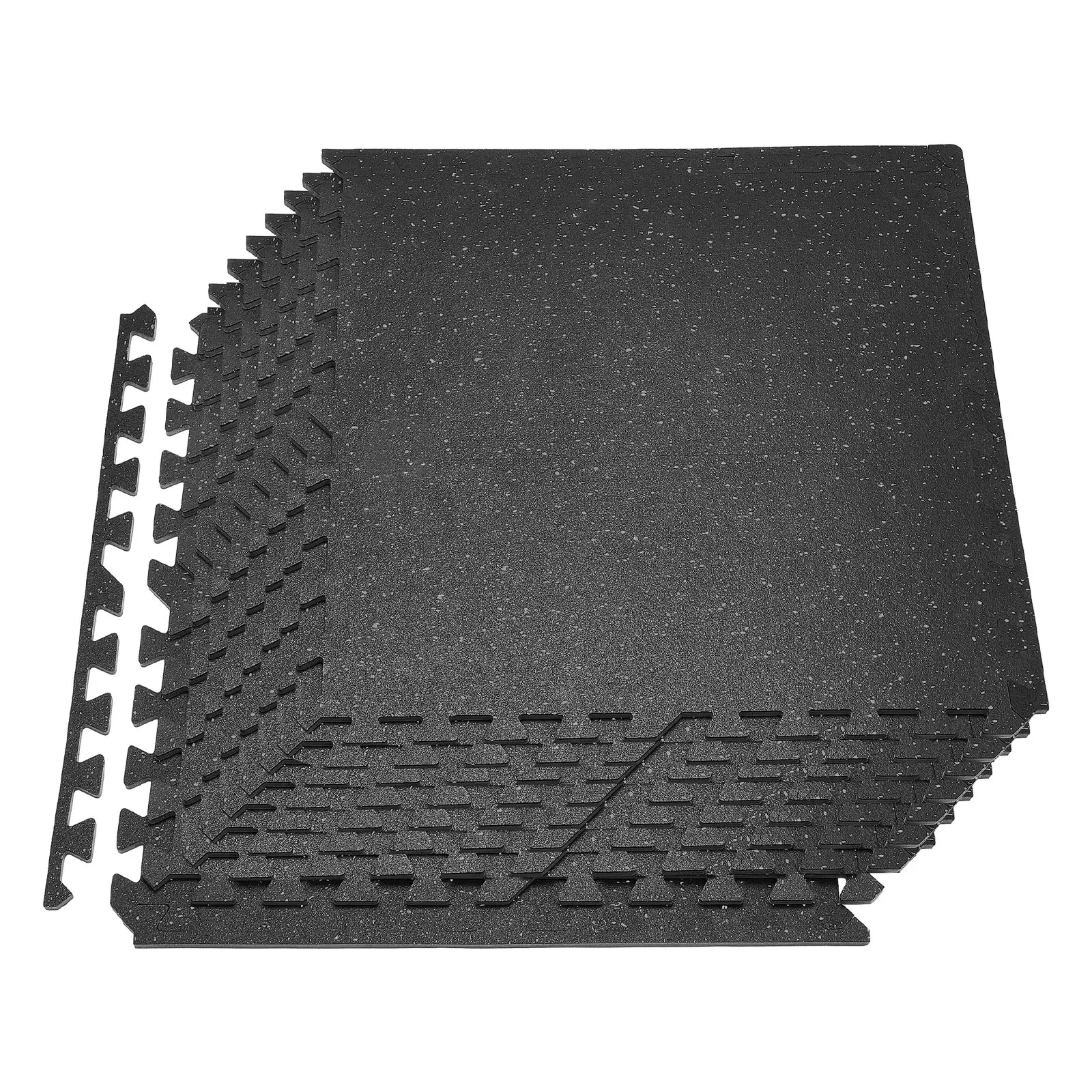 【SummerFinds】VEVOR Puzzle Exercise Mat, 12 PCS Fitness Equipment Mats, 24 x 24 x 0.4 in, High-Density EVA Foam Mats Set, Interlocking Rubber Soft Tiles, Protective Floor Padding with Gray Dots for Home Gym Office