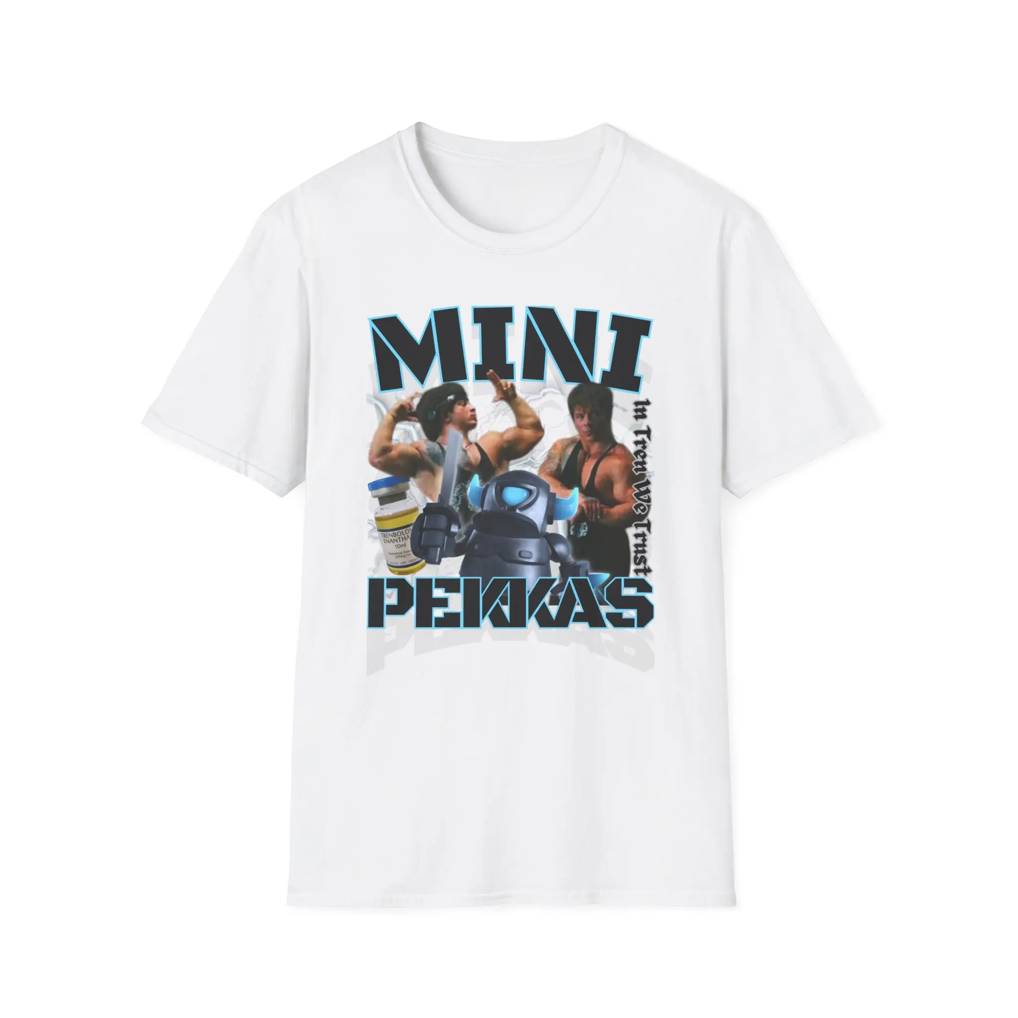 Tren Twins Gym Mini Pekka Unisex Softstyle T-Shirt, Workout Shirt, Fitness Tee, Motivational Top, Exercise Apparel, Steroids, Tik Tok
