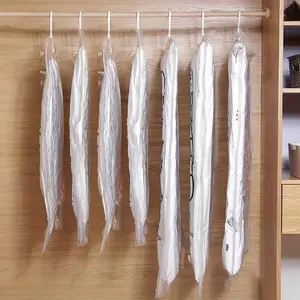 1pc Vacuum Compression Bag To Save Space For Foldable Clothes Can Hang Hook Storage Down Jacket Suit Bags Clothing Dustproof Cover