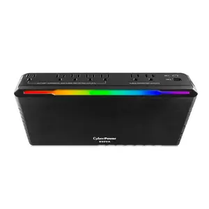 CyberPower GX950UC Gaming UPS Battery Backup and Surge Protector, 950VA/510W, RGB Lighting, 8 Outlets, USB‑C & USB‑A Charging, UL Certified