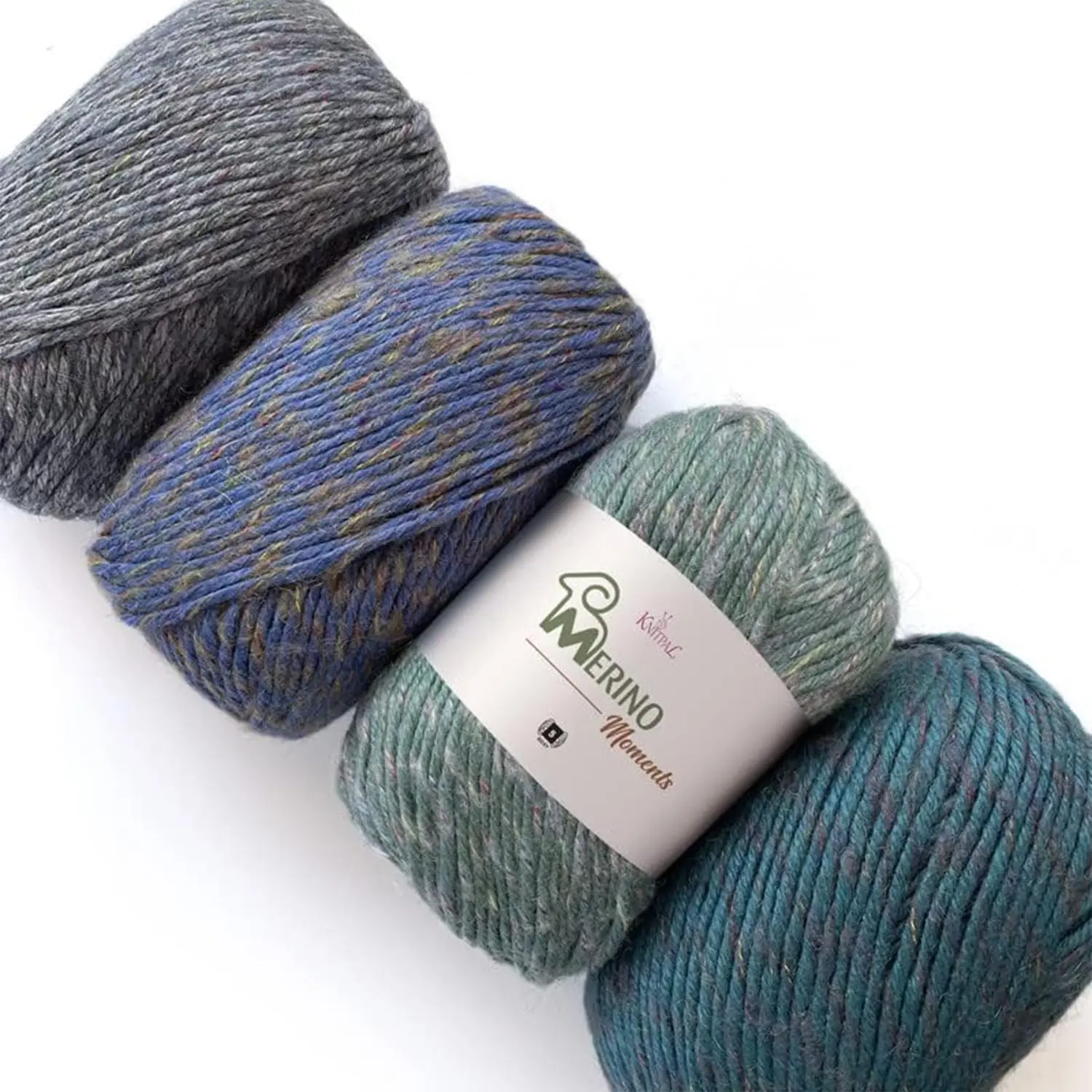 Chunky Merino Wool Yarn, 4 Skeins, 456 yds/400g - KnitPal Merino Moments Variegated Yarn for Knitting and Crocheting, Versatile, Baby Soft, Fast Projects, Unique Colors, Generous Yardage Knitted Material