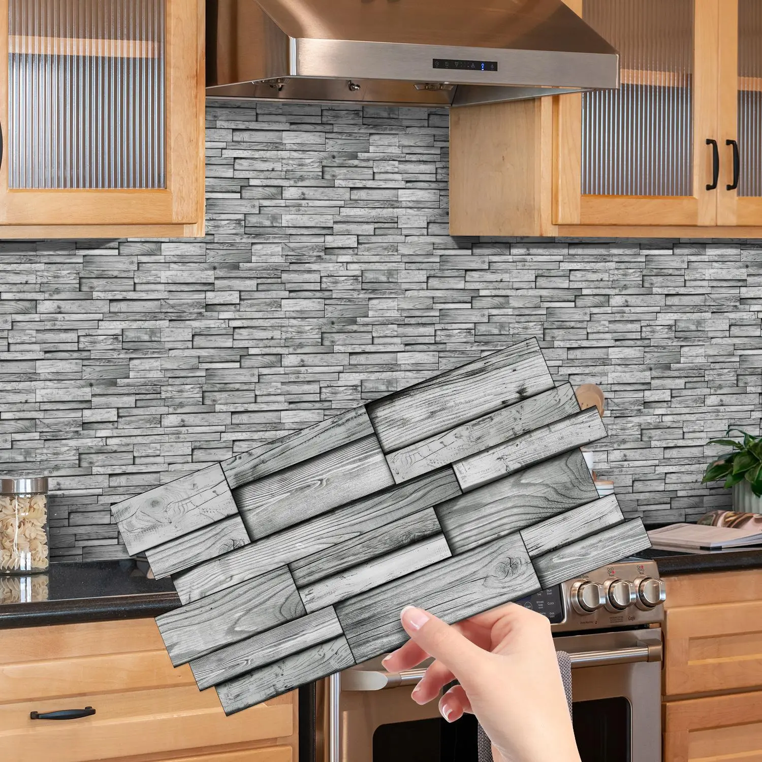 Self-adhesive Imitation Marble Tile Decorative Wall Sticker, Marble Wallpaper Peel and Stick, Waterproof & Oil-proof Wallpaper, Easy To Clean Thermal Insulation Wallpaper for Kitchen, Bathroom, Living Room, Dining Room