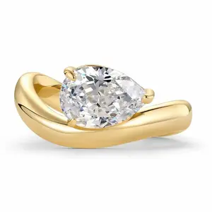 PAVOI 14k Gold Plated Solitaire Ring