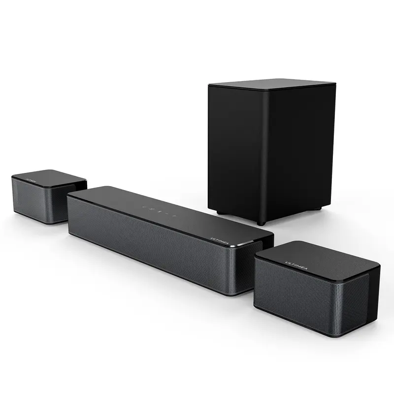 Poseidon M3T 5.1 Channel Wireless Soundbar Audio System - 350W Peak Power, 2 Speakers, 19.6-foot Cables, Bassmax Tuning, Bluetooth Subwoofer, Smartphone-Controlled Remote, Cabinet, HDMI Cable - Ideal for Smart TVs, Gaming, Documentaries, Guitar Riffs