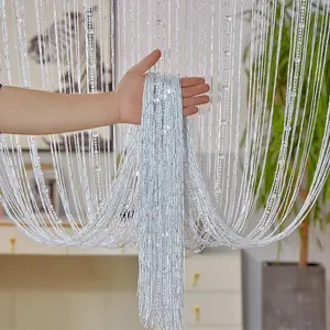 Rhinestone Decor Tassel Door Curtain, 1 Count Modern Beaded Curtain, Decorative Curtain For Home & Office Decor, Home Decoration Curtain, Bead Curtains