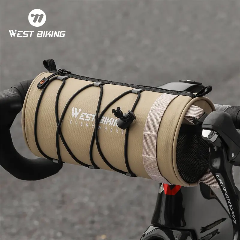 WEST BIKING Multifunctional Bicycle Handlebar Bag Large Capacity With Shoulder Straps Design Bag Durable Cycling Handlebar bag bike camping