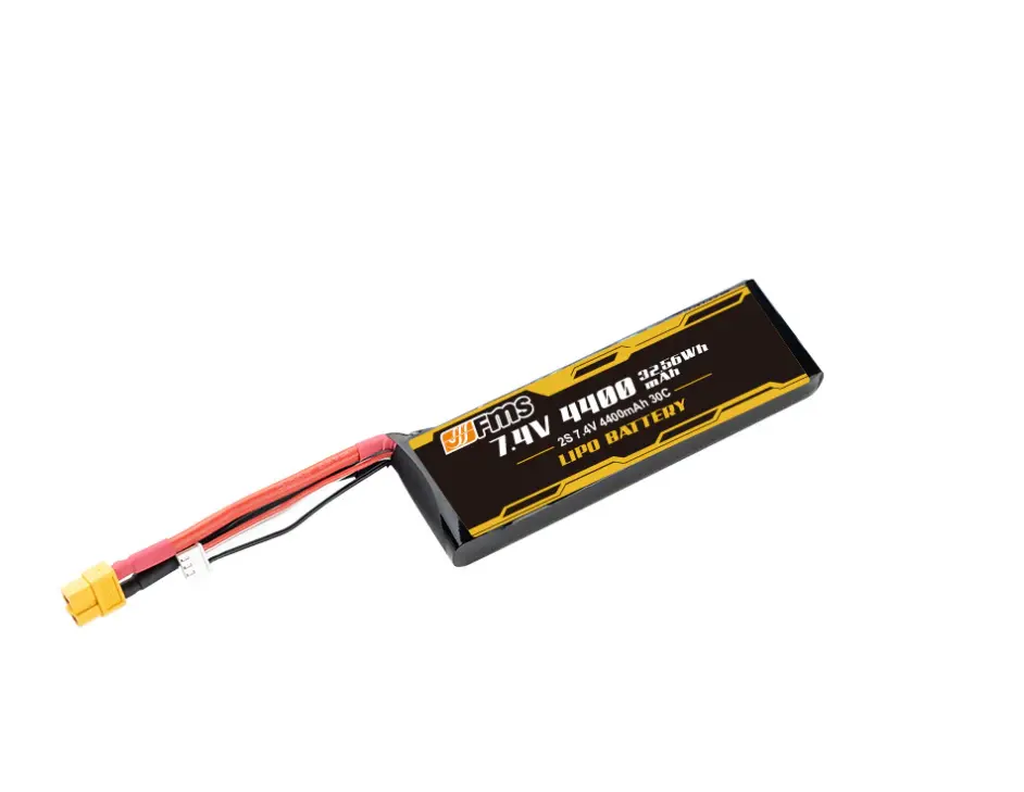 FMS Rechargeable Lithium Ion 2S LiPo Battery - 7.4V, 4400mAh, 30C, Fits Jimny & FJ40 Electric Remote Control Toy Accessory, Lithium Ion Replacement, Wildcard Fit
