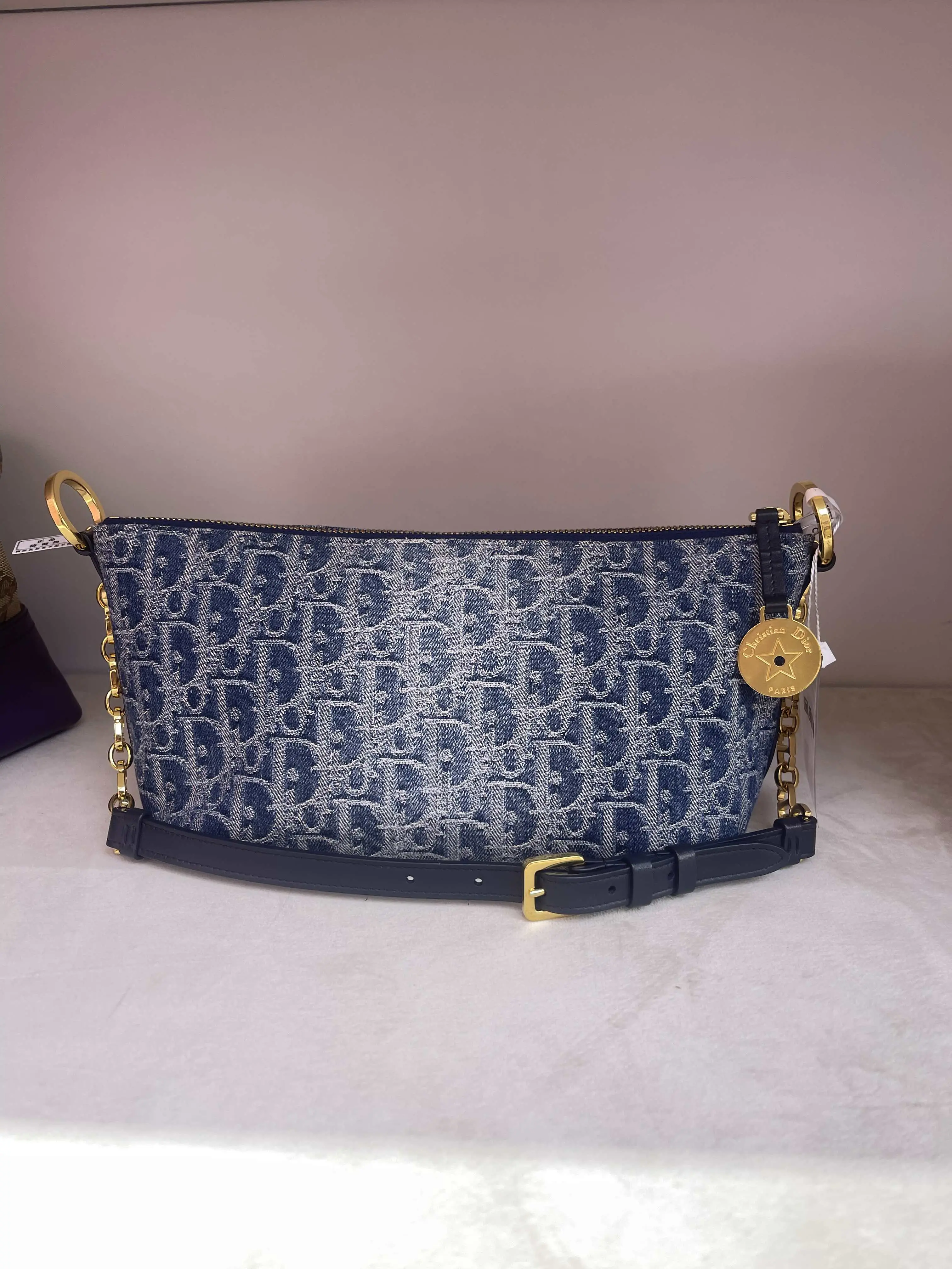 Pre-owned Dior DENIM SHOULDER BAG