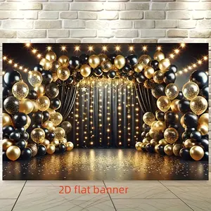 Gold Silver Shimmer Backdrop Luxury Metallic Theme Tapestry Wall Hanging Photography Background for Wedding Reception Birthday Party Photo Booth Event Decor