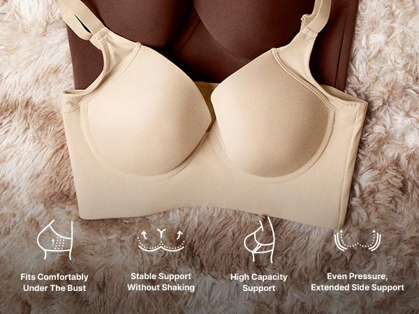 SHAPELLX Bare Essentials AirSlim Back Smoothing Underwire Push-Up Bra Supportive Underwire Bra Underwired