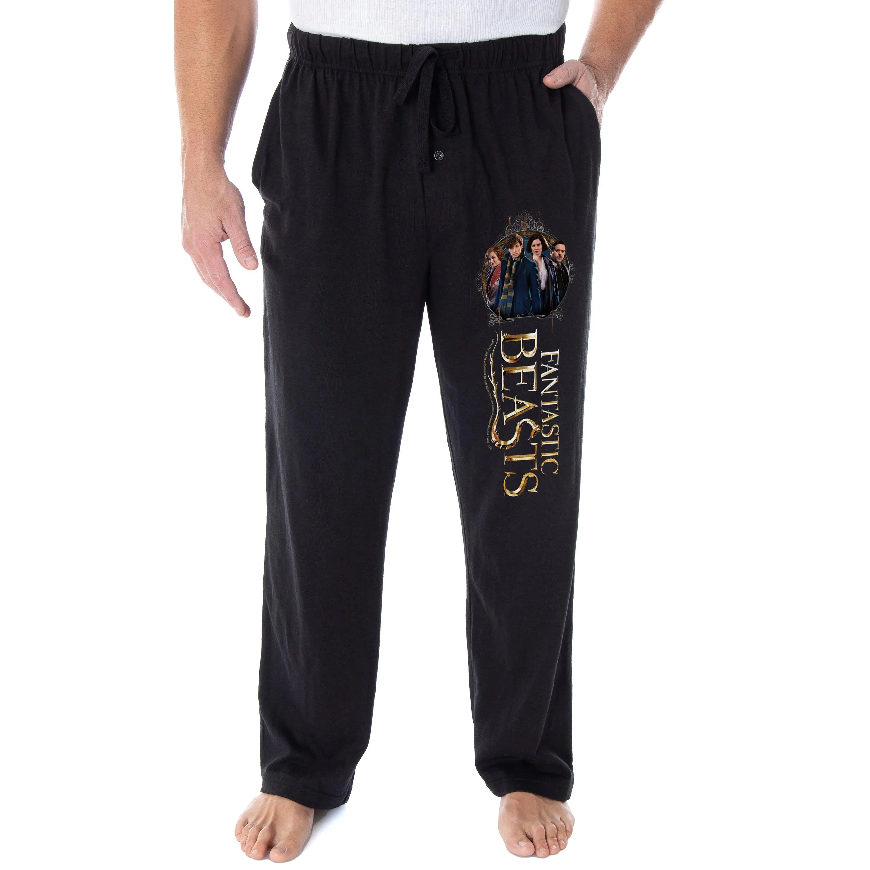 Fantastic Beasts Pajama Pants Men's Newt Scamander And Friends Harry Potter Sleep Pants