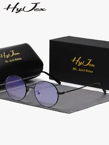 HYJEX 1 Piece Unisex Meticulous Craftsmanship Full Frame Plano Glasses Exquisite Elegant Round Frame Plano Glasses