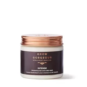 Grow Gorgeous Intense Thickening Hair and Scalp Mask 200ml with Hyaluronic Acid & Shea Butter for Fuller and Healthier Hair - Vegan