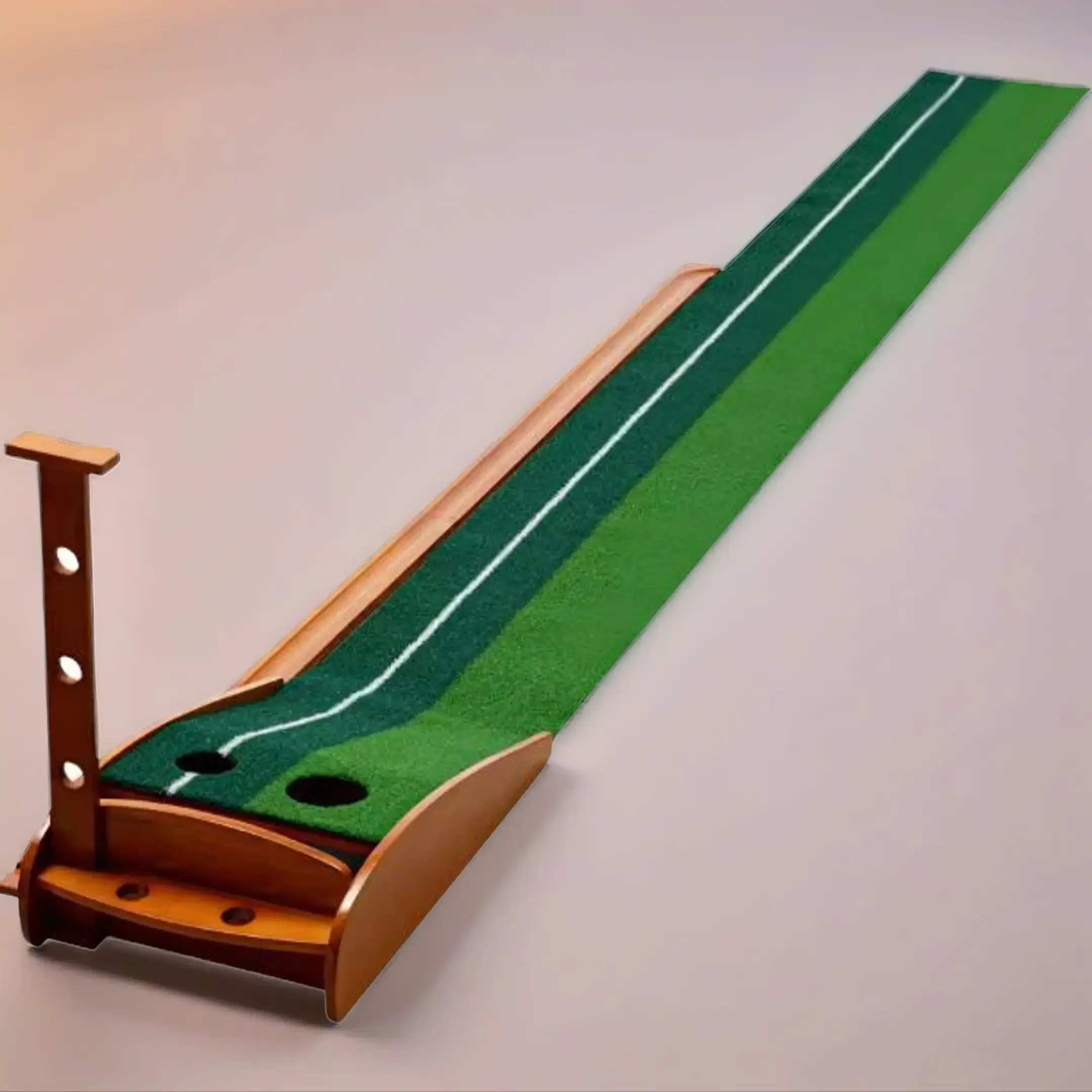 Indoor Golf Putting Green Practice Mat Exerciser W/Auto Ball Return Training Aid