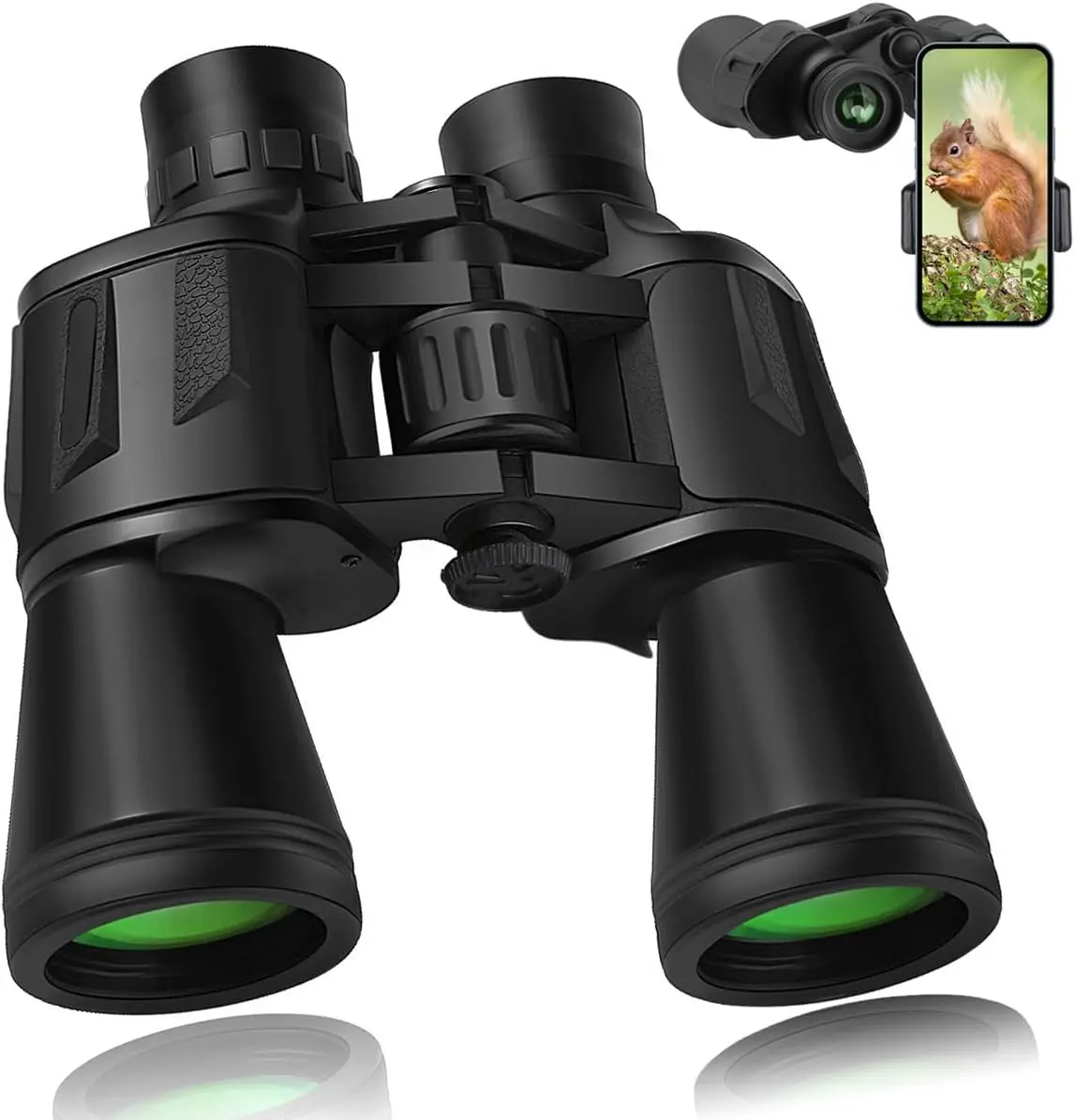 20x50 High Power HD Professional Rubberized Outdoor Binoculars for Adults, BAK4 Prism FMC Lens, Smartphone Adapter, Daily Waterproof Compact Design for Bird Watching, Hiking, Mud Resistance