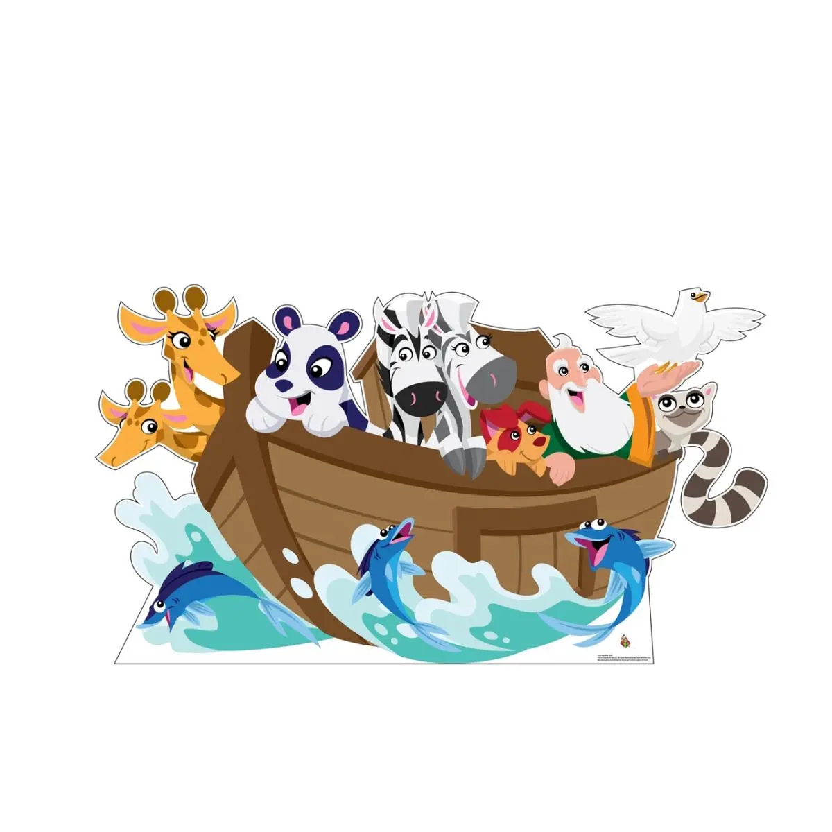 Advanced Graphics 3145 Self-Standing Single-Side Noah's Ark Cardboard Cutout, 42x74 in, Easy-Install Photo-Worthy Kids' Home Decor for Parties
