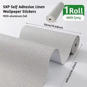 Pure Color Self-Adhesive Foam Wallpaper, Waterproof Easy Maintenance, Clear Texture Vinyl Material, Suitable for Home and Office Decor