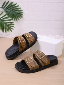 Summer Casual Flat Heel Sandals, Lightweight PU Leather One-Strap Flip Flops, Trendy Women's Beach Shoes, Comfortable and Stylish