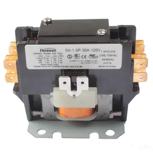 Holdwell SA-1.5P-30A-120V 1.5 Pole Normally Open Double Make with shunt 30 Amp 40 Amp 120V Coil Definite Purpose Air Conditioner Contactor