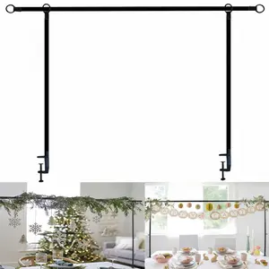 Adjustable Table Arch - Heavy-Duty Iron Construction, Extendable from 2.6ft to 8.5ft - Wedding, Birthday, Halloween, Christmas Decorations - No Electricity Needed, Table Decor for Parties, Events - Sturdy Party Arch Display, Table Decorations