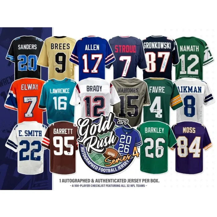 2026 Gold Rush Autographed Football Jersey Series 4 Box 2026 Gold Rush Autographed Football Jersey Series 4 Box