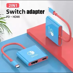 Nintendo Switch Dock USB-C Hub Adapter 4K HDMI 3.0 Portable TV Docking Station for Nintendo Switch Compatible with PD & HDMI