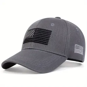 Vintage Sun Hat, Adjustable Lightweight Hats For Women Men, USA Flag Embroidery - Solid Color Baseball Cap, Outdoor Sunshade Sports Hat