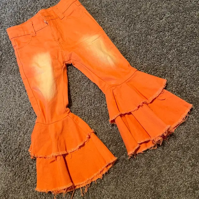 toddler girl clothes orange girl bell bottom jeans halloween clothes fall pants baby jeans