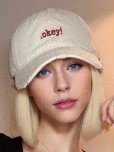 Women's New 2026 Letter Embroidered Washed Vintage High-Quality Baseball Cap, Embroidered Headwear, Unisex Casual Fitted Hat for All Seasons